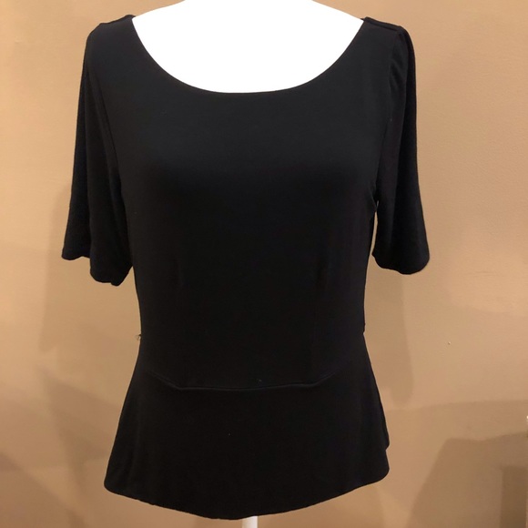 White House Black Market Tops - White House Black Market Black Top with Key Hole in the Back, Size M
